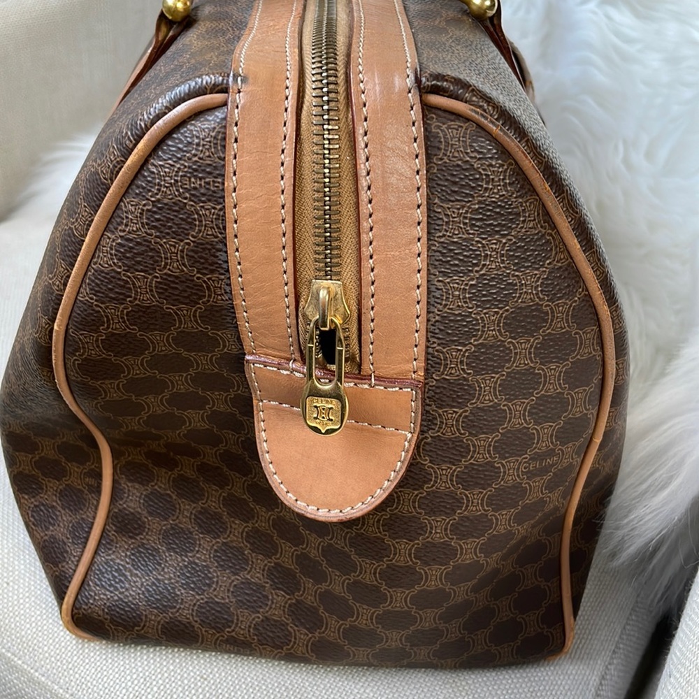 Celine Macadam M13 Boston‎ Triomphe coated canvas  bag GUC - Picture 7 of 17